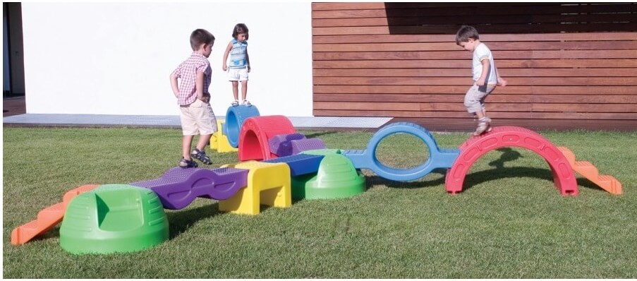 Duży tor przeszkód dla dzieci, mini plac zabaw