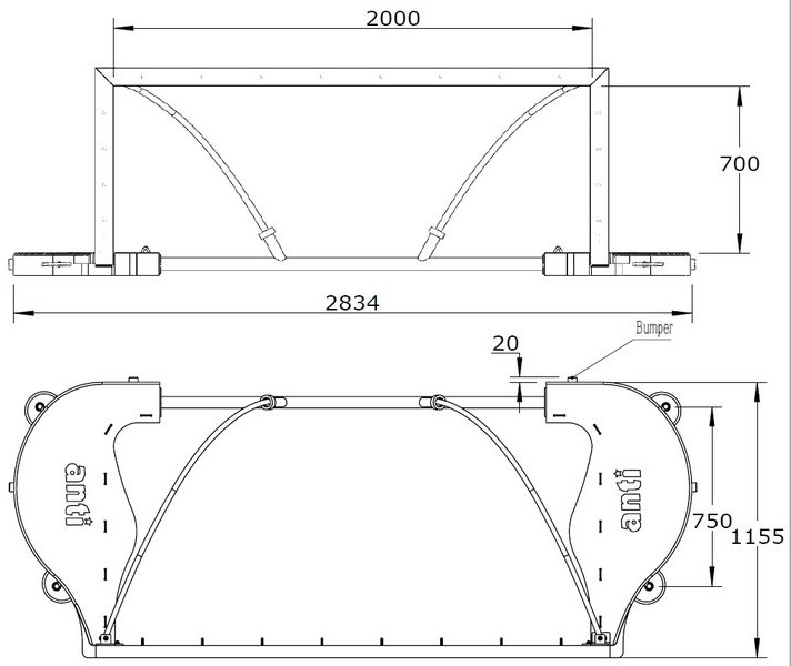 ANTI bramka pływająca składana Junior