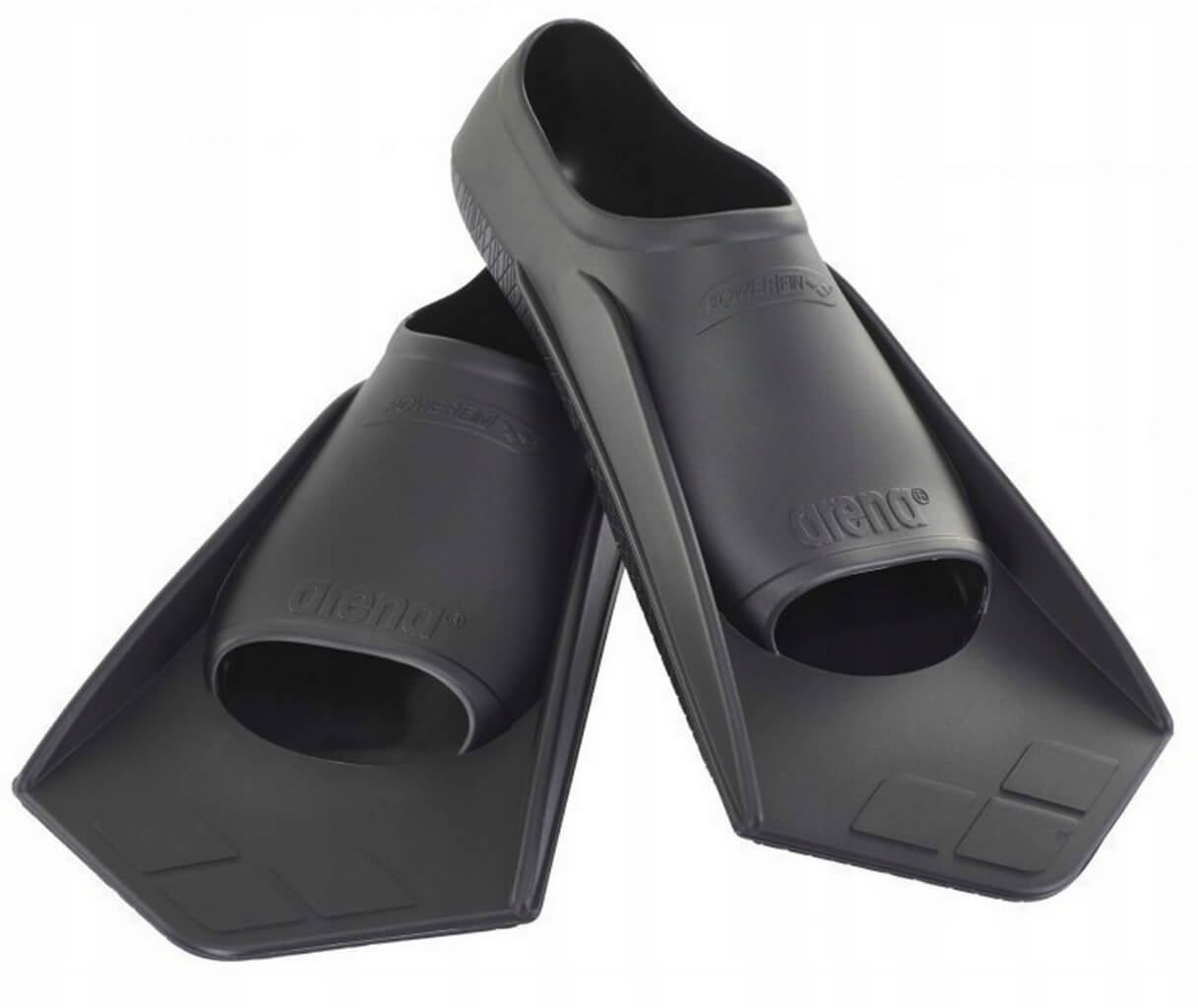 czarne pletwy treningowe krotkie arena powerfin