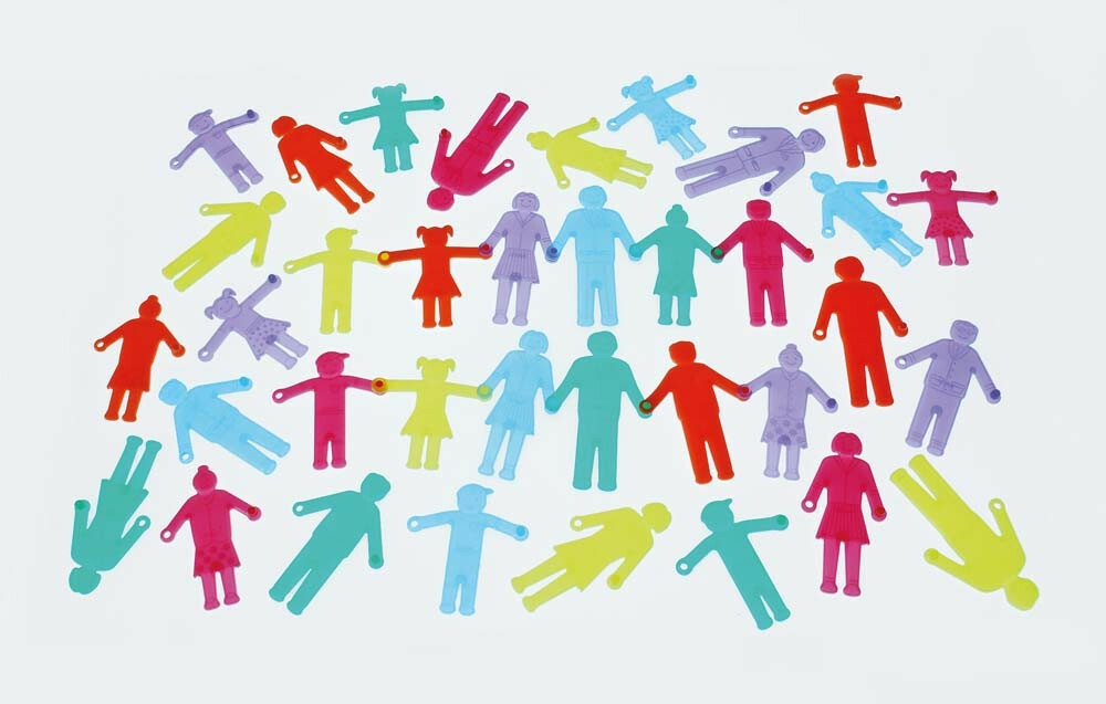 Zestaw kolorowych ludzików do tablicy świetlnej