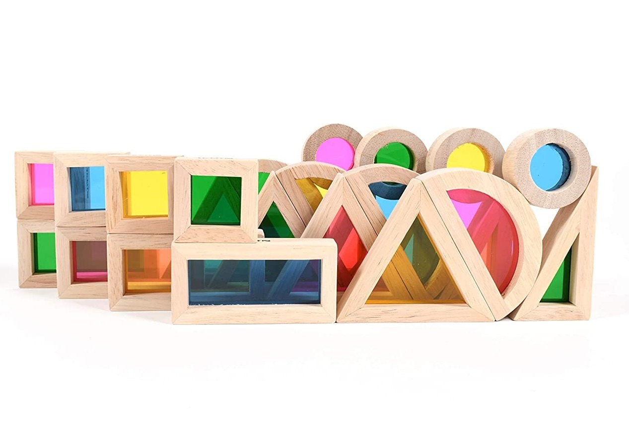 Tęczowe klocki sensoryczne dla dzieci