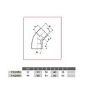 Kolano redukcyjne PVC 45°