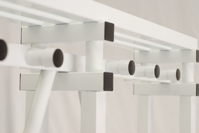 Ławka do szatni z wieszakiem dwustronna