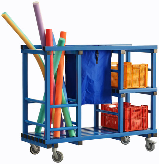 WÓZEK NA SPRZĘT BASENOWY 150 X 58,5 X 125 CM