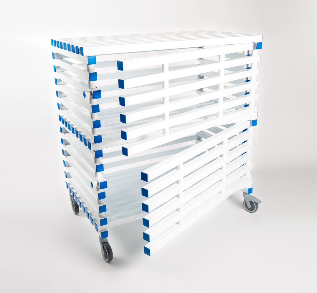 Wózek na sprzęt 2 piętra z drzwiami 126x80x133 CM