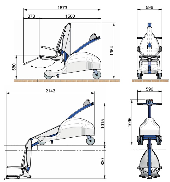 Podnośnik basenowy dla niepełnosprawnych Blupool