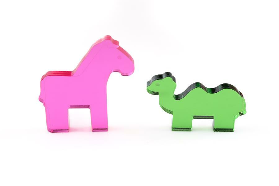 Akrylowe dzikie zwierzęta do paneli i stolików świecących