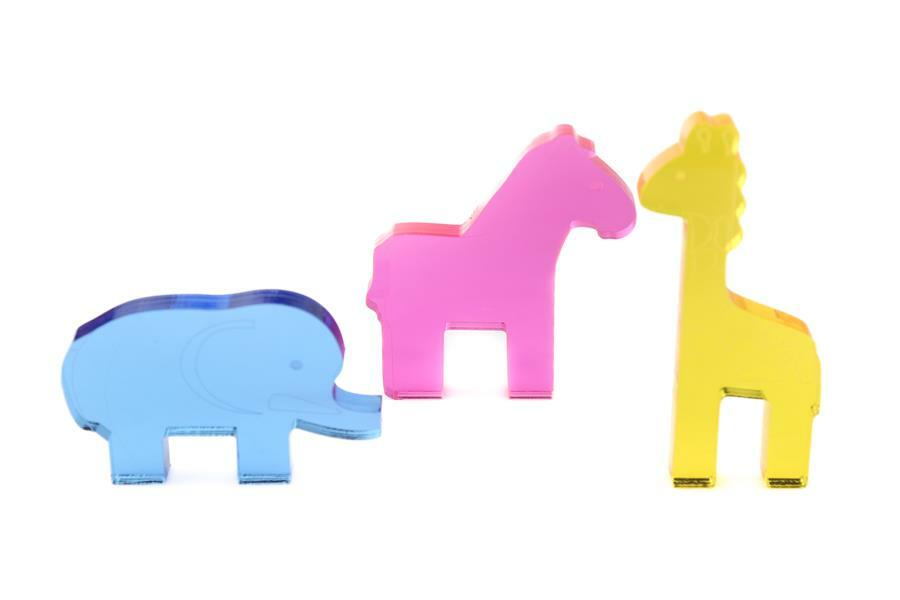 Akrylowe dzikie zwierzęta do paneli i stolików świecących