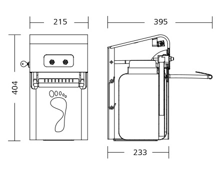 Urządzenie do oprysku/dezynfekcji stóp