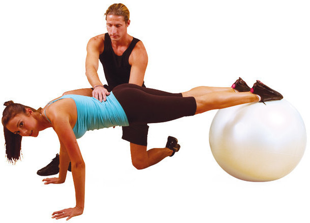 PIŁKA GIMNASTYCZNA FIT BALL ABS PERŁOWA