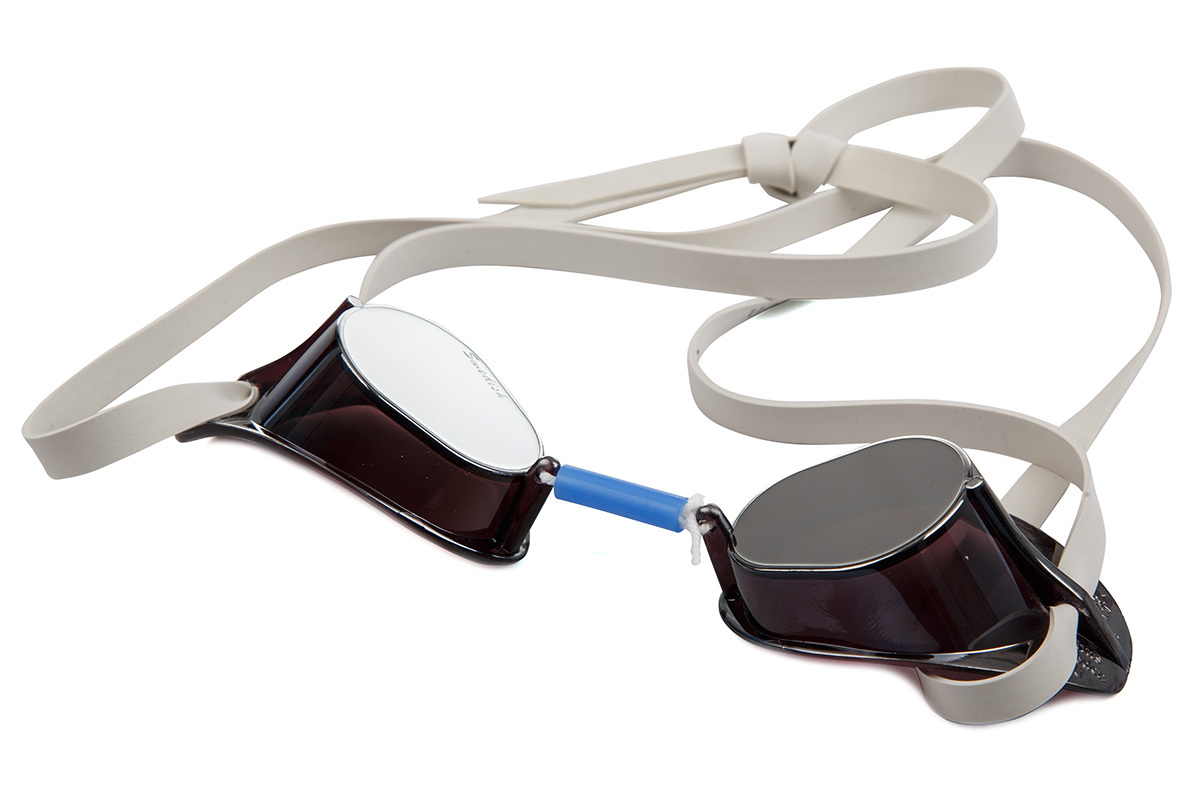 Szwedki Malmsten Swedish Goggles okulary pływackie metalizowane