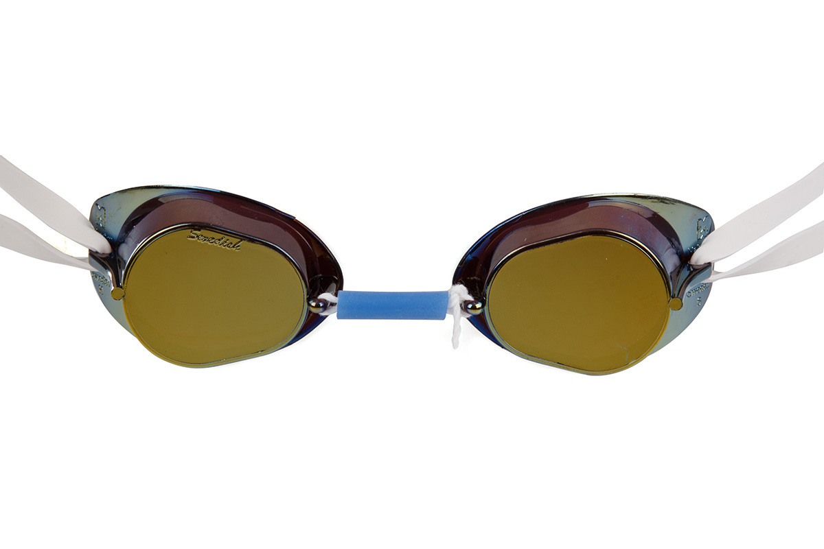 Szwedki Malmsten Swedish Goggles okulary pływackie metalizowane