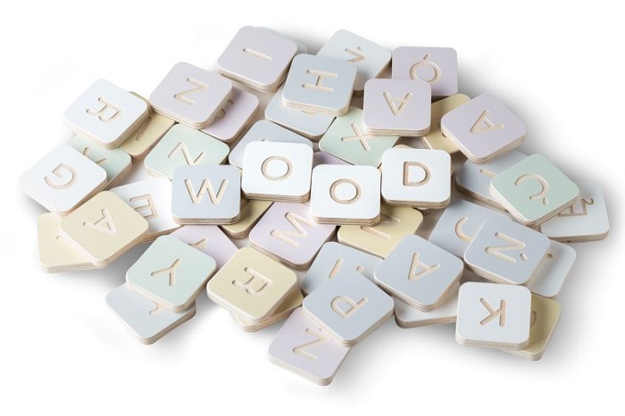 Drewniane klocki abecadło