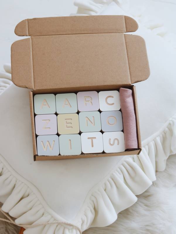 Drewniane klocki abecadło