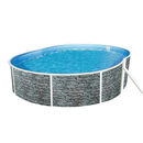 Basen stalowy komplet Azuro owalny dekor kamień 5,5x3,7m