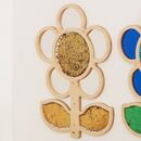 Sensoryczny panel ścienny kwiatek z lusterkami