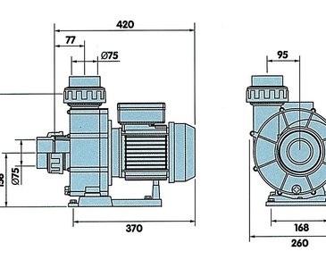 Contra pompa do atrakcji wodnych 230V 66m3/h