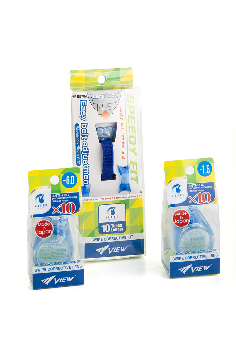 View szkiełko korekcyjne swipe niebieskie plusy